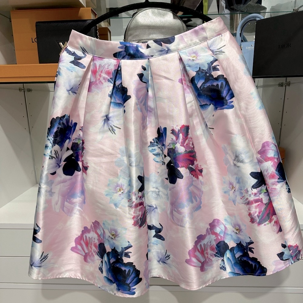 Women midi skirt satin size Medium